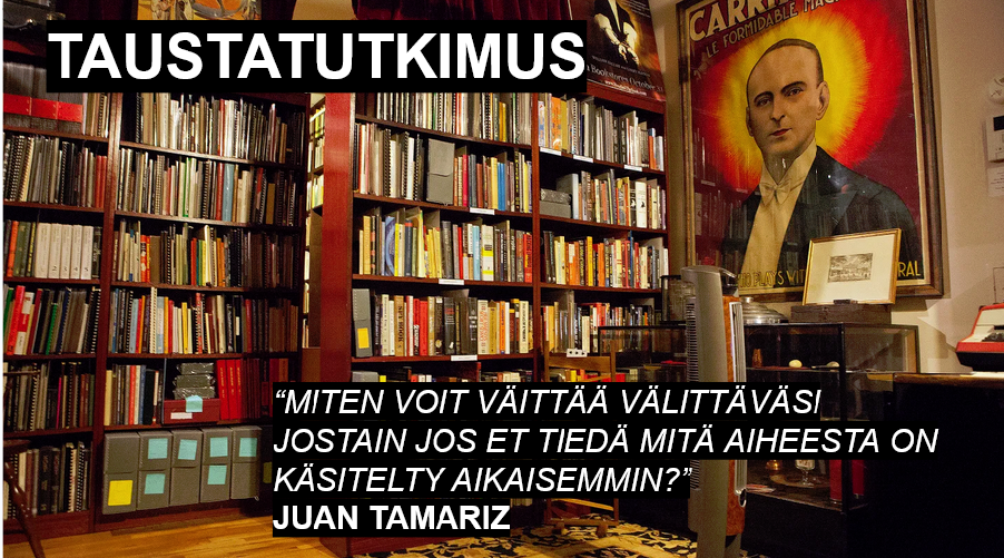 Taustatutkimuksen tekeminen